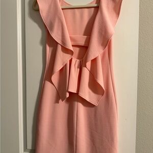 Sinequanone Soft Pink Shift Dress with Cutout back
